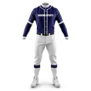 Uniforme de baseball léger et confortable, impression réfléchissante par transfert thermique, respirant, grande taille, vêtements de sport pour adultes, 100% polyester - Product Image 1