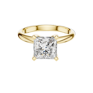 Bague en diamant de laboratoire taille princesse 2 carats pour femme, diamant CVD VVS-VS EF, or 18 carats, 14 carats, 10 carats et argent 925, rose, jaune - Product Image 5