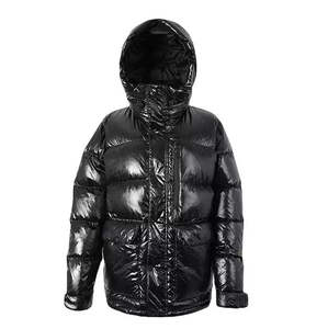 Shiny <b>Puffer</b> <b>Jacket</b> Warm Bubble Coat Winter Hoody Men's Down <b>Jacket</b> Waterproof Clothing Custom <b>White</b> OEM High Street <b>Puffer</b> - Product Image 2