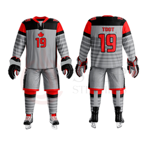 Uniformes de Hockey sur glace légers et de haute qualité, Logo personnalisé, nouveau Design, uniformes de Hockey sur glace confortables, 100% - Product Image 6