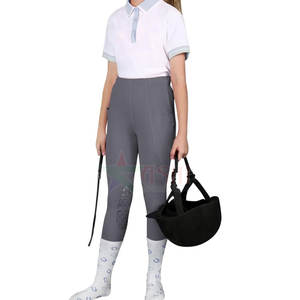 Leggings d'équitation pour femmes à taille élastique, doux, extensibles, imperméables, coupe-vent, en spandex/polyester, jodhpurs et culottes - Product Image 6