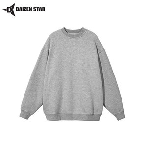Custom Men's Polyester/Cotton Crew Neck Fleece Pullover Sweatshirt Eco-Friendly Windproof Winter Streetwear Solid Casual Regular - Product Image 5