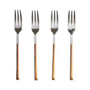 Ensemble de couverts en métal Offre Spéciale avec manche en bois pour restaurant hôtel mariage à bas prix - Product Image 1