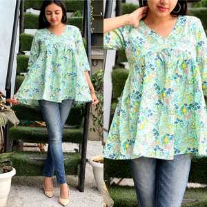 Top en polyester et coton pour femmes les plus vendues pour mariage et bureau au prix de gros de l'Inde - Product Image 1