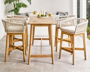 Outdoor <b>Dining</b> <b>Chair</b> | Wood Frame with Rope Weave for Hotels & Patios | Vietnam Manufacturer - Product Image 3