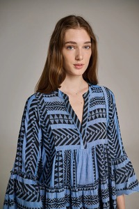 ชุดเดรสทูนิคแขนกระดิ่งของผู้หญิงชุดเดรสมินิทอสวมใส่สบายและมีสไตล์เหมาะสำหรับสวมใส่กลางวันหรือกลางคืนมาใหม่ - Product Image 3