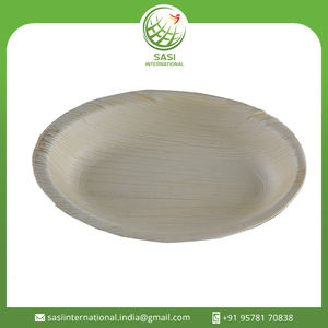 Assiette biodégradable écologique Assiettes rondes jetables en feuille de palmier Ensemble de vaisselle au prix de gros - Product Image 2
