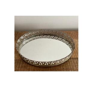 Plato de servicio martillado Chapado en latón, vajilla, nueva bandeja de comedor de forma cuadrada elegante, bandeja de servicio de latón con estilo clásico - Product Image 6