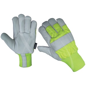 Gants en cuir de chèvre de haute qualité pour l'hiver, style uni, longueur poignet, gants de sécurité pour le travail en extérieur et la mécanique, usage quotidien - Product Image 1