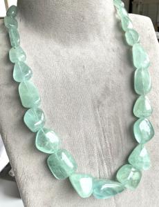 สร้อยคอพลอยอะความารีน 959.80 กะรัต ทรงกลมเรียบ คุณภาพสูง ธรรมชาติ สำหรับทำเครื่องประดับอัญมณีชั้นดี - Product Image 4