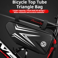 Sac triangulaire de cadre de vélo en coque rigide imperméable de qualité supérieure, grande capacité, en PU et EVA, pour tube supérieur, portable, pour vélo de route, vente en gros
