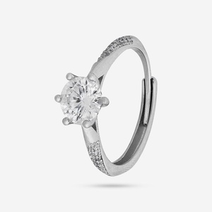 Rose Gold Plated 92.5 Silver Fashionable <b>Finger</b> <b>Ring</b> Inlay Claw Technology Trendy Signet & Opening <b>Ring</b> for Engagement 188522 - Product Image 6