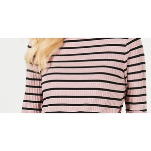 Maglia a Collo Alto a Righe Chic da Donna Charter Club, Disponibile in Rosa, Taglie dalla Petite alla Large XL - Lino, Chiffon, Lavorato a Maglia con Logo - Product Image 3