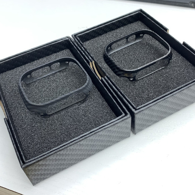 100% Aramid Fiber/Carbon Fiber Watch Case Ultra Lightweight Carbon Fiber Case for IWatch Apple Watch Series 7 8