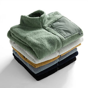 Chaqueta de invierno Fleece Venta al por mayor Fur Streetwear Hip Hop Branded Outdoor Polar Winter Fleece Jacket para hombres - Product Image 2