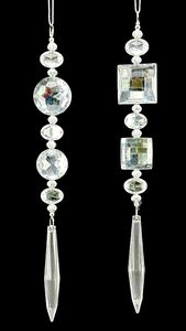 Décoration de Noël Nouvel An Bijou multicolore Ornement de goutte de perle en plastique - Product Image 3