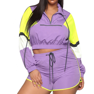 Ensembles coupe-vent personnalisés pour femmes, shorts et vestes imperméables contre la pluie, survêtements, vêtements de rue, ensemble de vestes coupe-vent pour femmes - Product Image 1