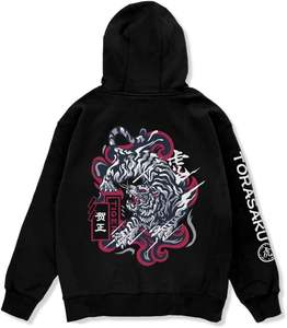 Sudadera con capucha gráfica para hombre de estilo japonés Diseñado Impreso en Canadá Polar Fleece Inside 65% Poliéster 35% Algodón - Product Image 1