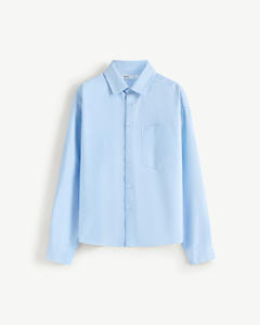 Camisa Casual de Hombre para Otoño, Manga Larga, Tejido Oxford, 100% Algodón, Cuello Camisero, Un Botón, Corte Cuadrado, Transpirable y Duradera - Product Image 1