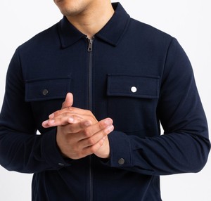 Smart Casual Jogger Survêtement Jogging Costumes 2 Pièces Ensemble pour Hommes Zip Shirt Survêtement Personnalisé Full Zip Training Set - Product Image 3