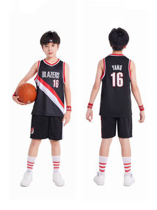 Maillot de basket sans manches pour enfant, uniforme de basket pour jeunes garçons, vêtements de sport d'extérieur, Camisetas De Baloncesto # 1 Bookeres - Product Image 3