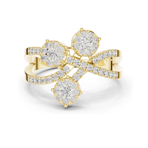 Anillo de Diamante Cultivado en Laboratorio de 0.614 CT para Mujer, Claridad VVS-VS EF, Oro de 18KT, 14KT, 10KT y Plata 925, Oro Rosa, Amarillo y Blanco - Product Image 1