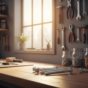 Tornillo de Cabeza Hexagonal Externa con Rosca Gruesa para Madera, Modelo PDC 4, Clase 4, Métrico, Pulgadas, Acero al Carbono, Punta Afilada, Zincado, DIN - Product Image 1