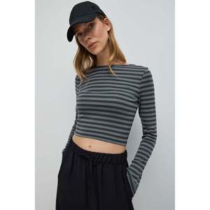 Camiseta básica de manga larga a rayas - Product Image 1