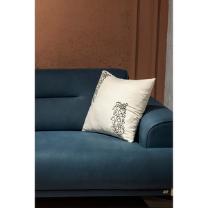 Housse de coussin bohème 100% coton biologique brut imprimée à la main, motif floral ethnique, carrée 45x45cm pour la maison - Product Image 3