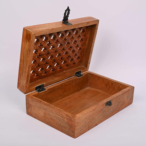 Empaque de Joyería Ecológico, Rectangular, de Madera Rojo Granate, Pulido, con Bisagras, Hecho a Mano, Suministro Directo de Fábrica, Proveedor Indio - Product Image 3