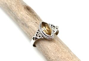 แหวนเงินสไตล์โบโฮทำด้วยมือทำด้วยมือเครื่องประดับ925แหวนพลอยซิทรินสีเงินสเตอร์ลิงเป็นของขวัญสำหรับผู้หญิงสำหรับเธอ - Product Image 3