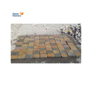 Adorno para Exteriores, Adoquín Natural 100% Amarillo Marrón, Cuadrado y Formas Personalizadas con Acabado Pulido para Caminos de Entrada y Jardines - Product Image 5