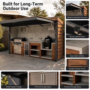 Conjunto Completo de Cocina Modular Prefabricada de Acero Inoxidable para Barbacoa con Horno, Gabinete de Cocina, Isla Impermeable, Cocina Exterior - Product Image 3