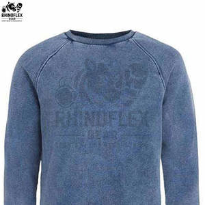 เสื้อสเวตเชิ้ตผู้ชายแฟชั่นใหม่สำหรับฤดูหนาว ล้างสีแบบ Acid Wash ผ้าฝ้ายฟลีซ 100% รับทำโลโก้ตามสั่ง บริการ OEM คุณภาพสูง ไม่หดตัว - Product Image 6