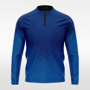 เสื้อเจอร์ซีย์กีฬาแบบซิป ¼ ด้านหลังแบบกลับด้านได้ ผลิตตามสั่ง เสื้อฝึกซ้อม เสื้อประสิทธิภาพสูง น้ำหนักเบา ชุดกีฬา ปรับแต่งได้ - Product Image 1