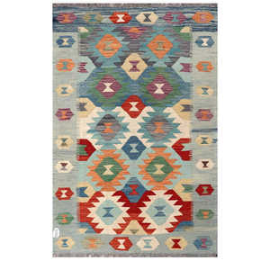 Alfombra Kilim de Maimana, Afganistán, 180 x 117 cm, Alfombras y Juegos de Alfombras - Product Image 1