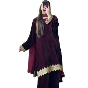 Elegante y Hermoso Vestido Pakistaní de Moda, Estilo Cuello Redondo, Anarkali Tradicional, Salwar Kameez, para Fiestas, Eid, Ramadán, en Color Deslumbrante - Product Image 1