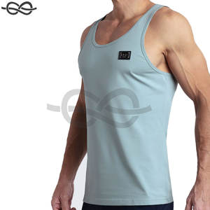 Débardeurs à capuche côtelés en mélange de coton de haute qualité, séchage rapide, respirants, pour hommes, couleur OEM, pour la gym et l'entraînement estival, emballage en sac OPP, direct usine - Product Image 4