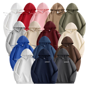 400 Gsm blanc hommes sweats à capuche et sweat-shirts poids lourd Streetwear coton personnalisé poids lourd solide pull à capuche - Product Image 1