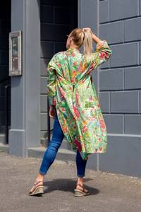 New Multi Floral <b>Sexy</b> Bikini Cover Dressing Robes Cotton Handmade Long Kimono Comfort <b>Wear</b> <b>Beach</b> Wrap Dress Kimono - Product Image 4