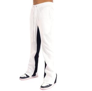 Top qualité 3 panneaux évasé survêtement femmes pantalons de survêtement Flare pantalons de survêtement décontracté 100% coton français éponge tissu hommes empilés Joggers - Product Image 5