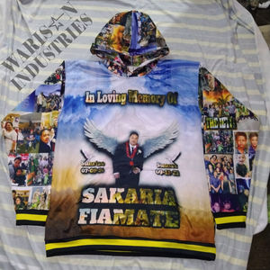 Sweatshirts à capuche sublimés pour hommes adultes fabriqués aux États-Unis Sweats à capuche d'hiver surdimensionnés en coton et polyester avec impression personnalisée - Product Image 5