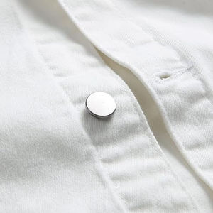 Veste en jean décontractée vintage pour homme, hiver, délavée à l'acide, broderie, patchwork, boutons, mélange polyester/coton, coupe-vent - Product Image 5