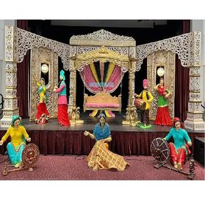 Estilo moderno Bollywood Punjabi Theme DJ Night Stage Decor para eventos previos a la boda Tradicional Punjabi Mehndi Stage Decor - Product Image 1