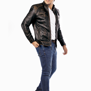 Best Design Leather Jacket for Men Customized Cowhide Leather Jacket for Men Breathable Windbreaker Quilted Men's Jackets - Product Image 5