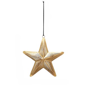 Best Sale Metal Golden <b>Star</b> Hanging Ornament <b>For</b> Christmas <b>Tree</b> in Low Price From India - Product Image 6