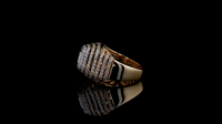 Anillo de cóctel con diamante cultivado en laboratorio |   Anillo de Lujo de Oro Sólido de 18K para Mujer |   Joyería Fina de Diseño con Corte Brillante Redondo