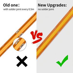 شريط إضاءة COB أبيض دافئ 3800 كلفن عالي المبيعات، 9.9 واط/متر، 8 مم، قابل للقطع بحرية، 24 فولت، 528 مصباح LED، قابل للقطع بـ 0 مم - Product Image 1