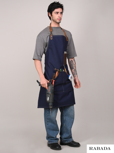 ผ้ากันเปื้อนหนังแคนวาสแบบเคลือบแวกซ์ผ้ากันเปื้อนสำหรับเนื้อกันน้ำออกแบบได้ตามที่ต้องการ - Product Image 5