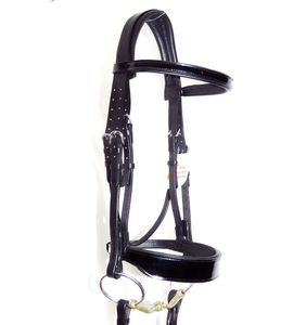 Caballo Cuero de alta calidad Patente Diseñador Fancy Horse Show Brida Cuero genuino Caballo Brida de alta calidad - Product Image 3